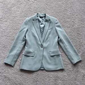 Theory Staple Modern Crepe Blazer Womens 4 One Button Suit Jacket